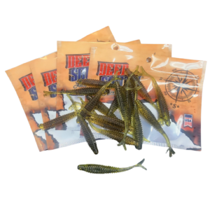 Image of a package of minnow shaped fishing baits